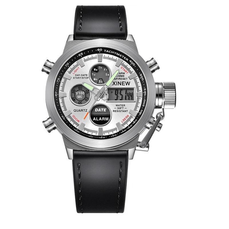 Men's Fashion Belt Multi-functional Watch by GJG Denim