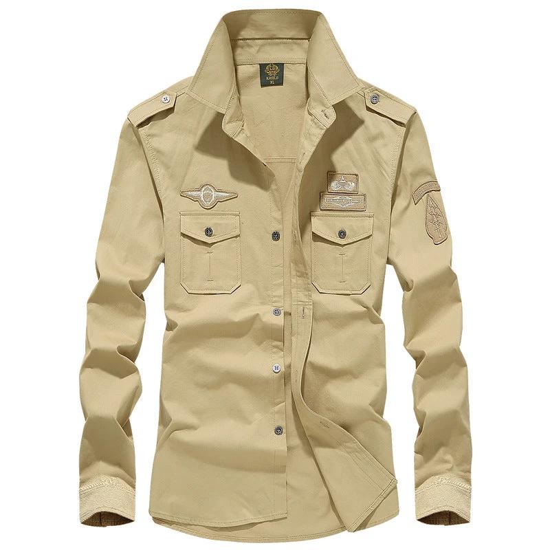 Men's Solid Color Long Sleeve Shirts by GJG Denim