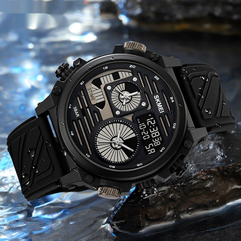 Men's Outdoor Exploration Multi-Function Waterproof Silicone Paracord Watch by GJG Denim