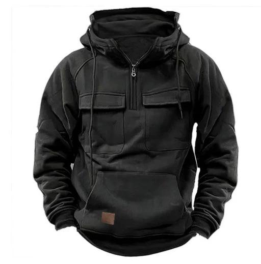 Men's Zip-up Hoodies Sweatshirt With Drawstring And Pocket Design Fashion Casual Sports Sweatshirt by GJG Denim