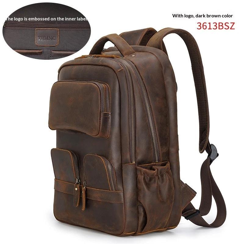 Men's Leather Backpack by GJG Denim