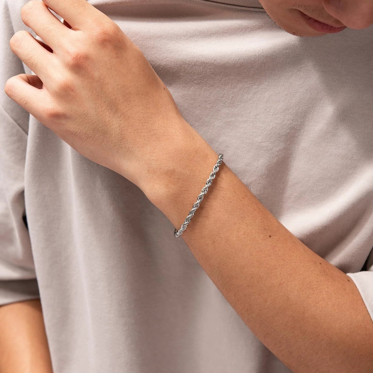 Men's Cuban Chain Bracelet Set by GJG Denim
