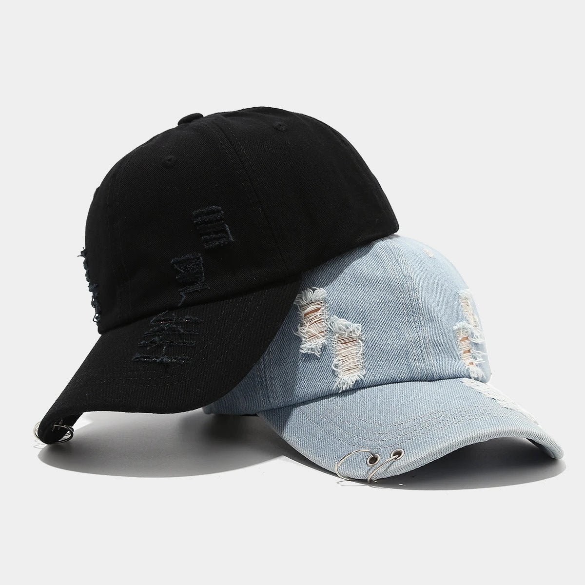 Men's Retro Street Peaked Baseball Hat by GJG Denim