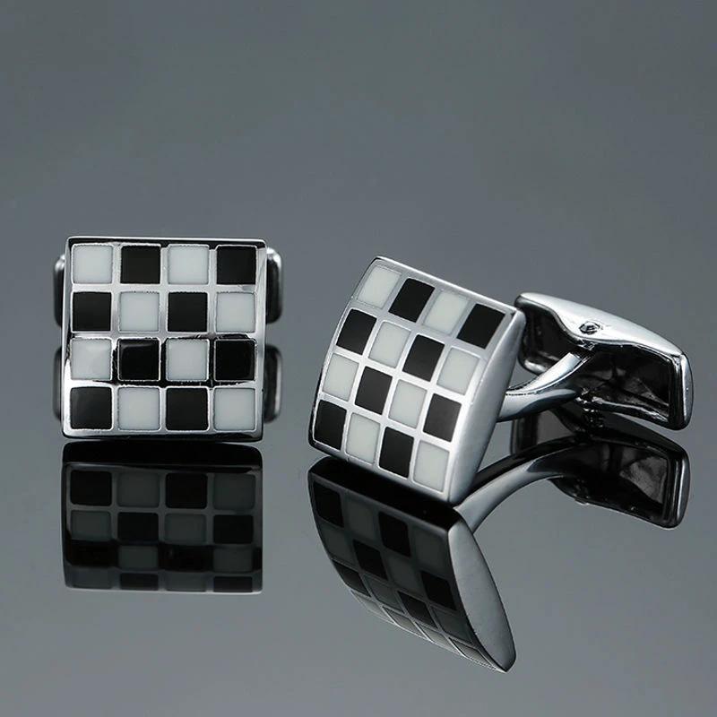 Copper Black Golden And Silver Laser Metal Cufflinks For Men by GJG Denim