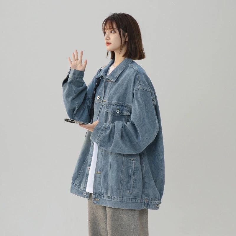 American Retro Loose Versatile Denim Jacket by GJG Denim