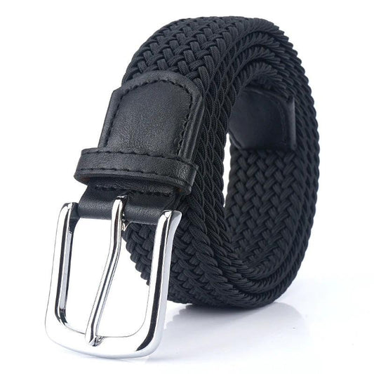 Canvas Elastic Stretch Pin Buckle Belt For Men by GJG Denim