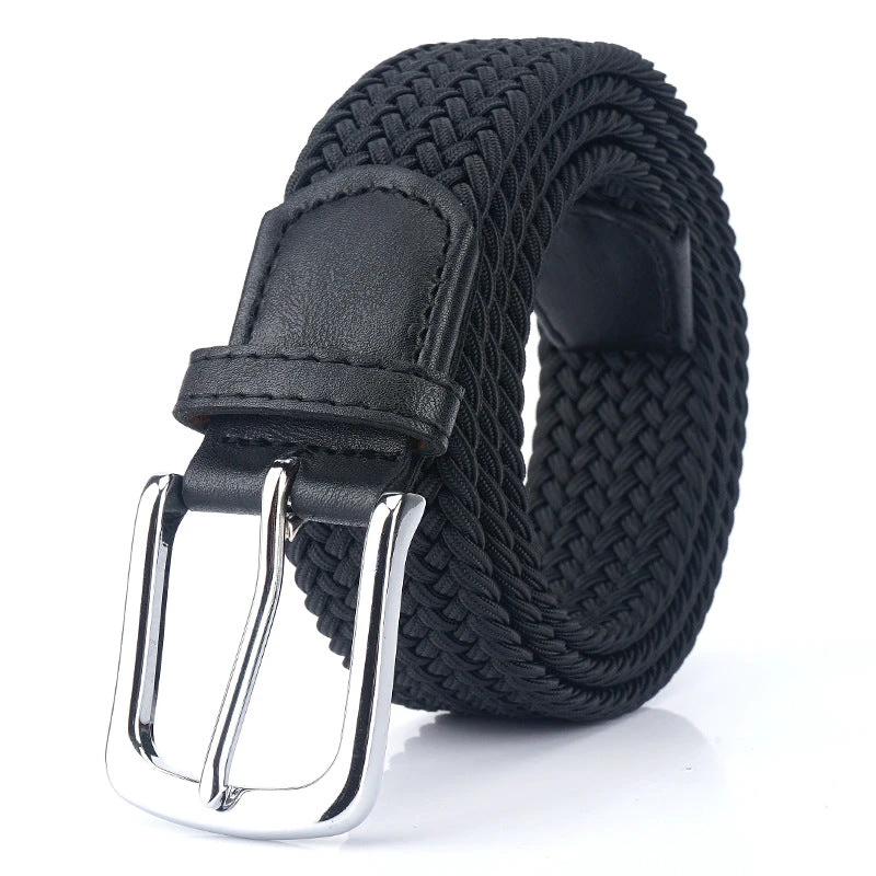 Canvas Elastic Stretch Pin Buckle Belt For Men by GJG Denim