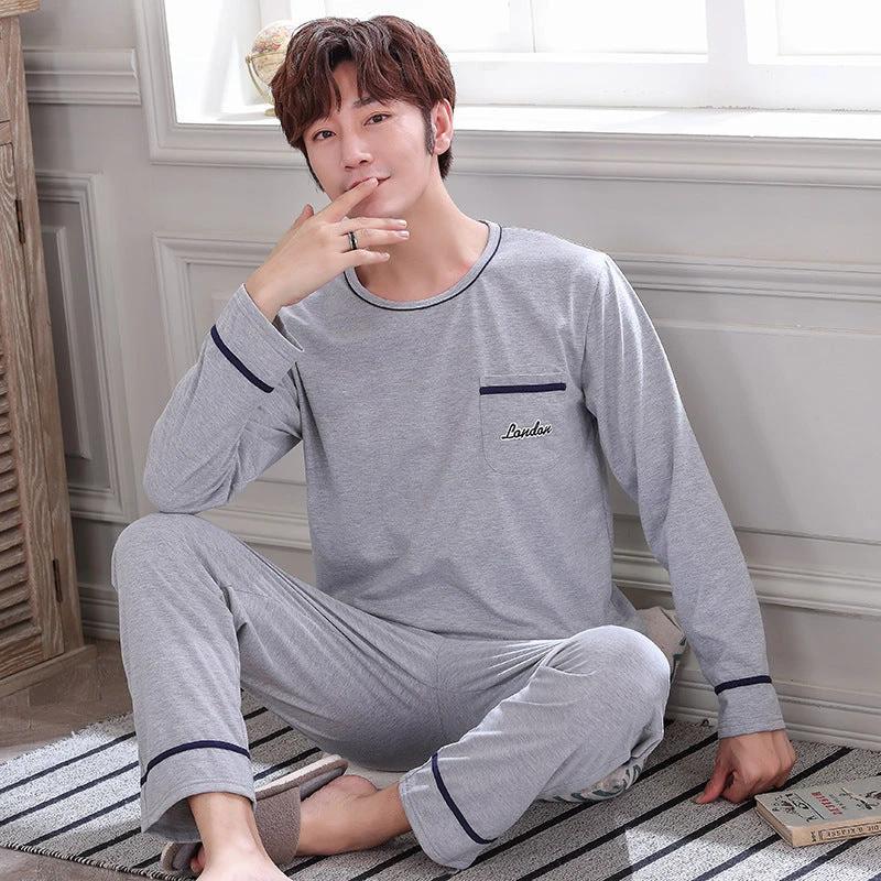 Men's Varions Print Long Sleeve Pajamas by GJG Denim