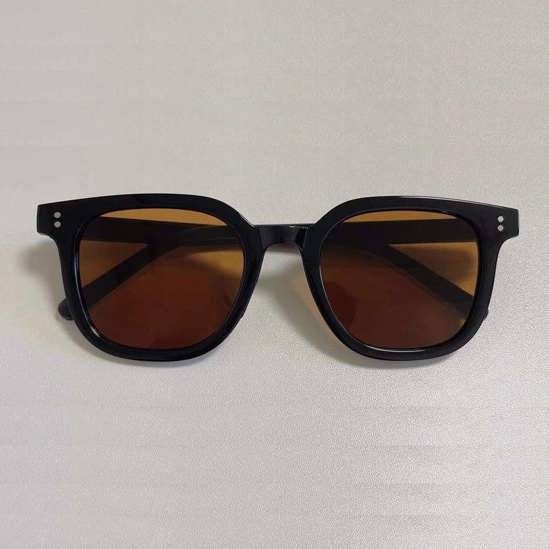New Square Simple Bold-frame Sunglasses For Men by GJG Denim