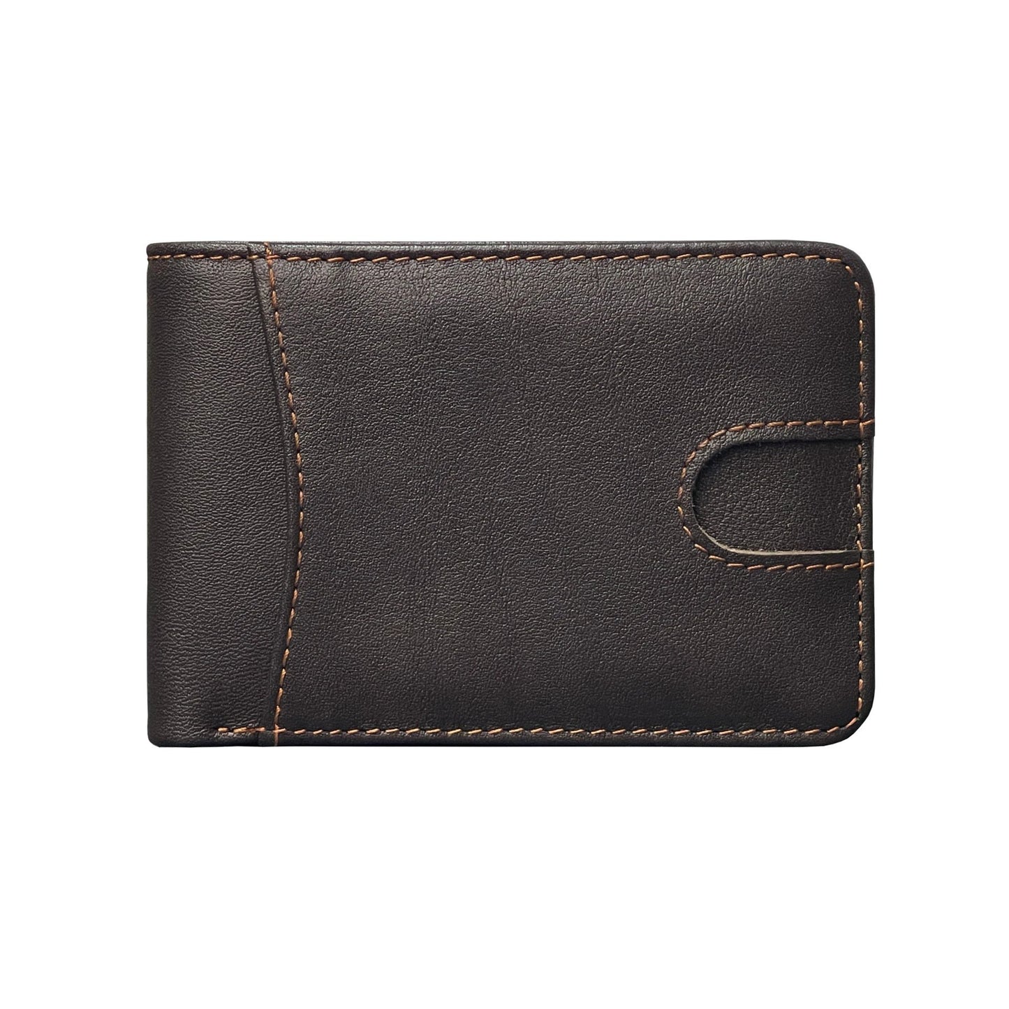 Oil-waxed Leather Wallet For Men by GJG Denim