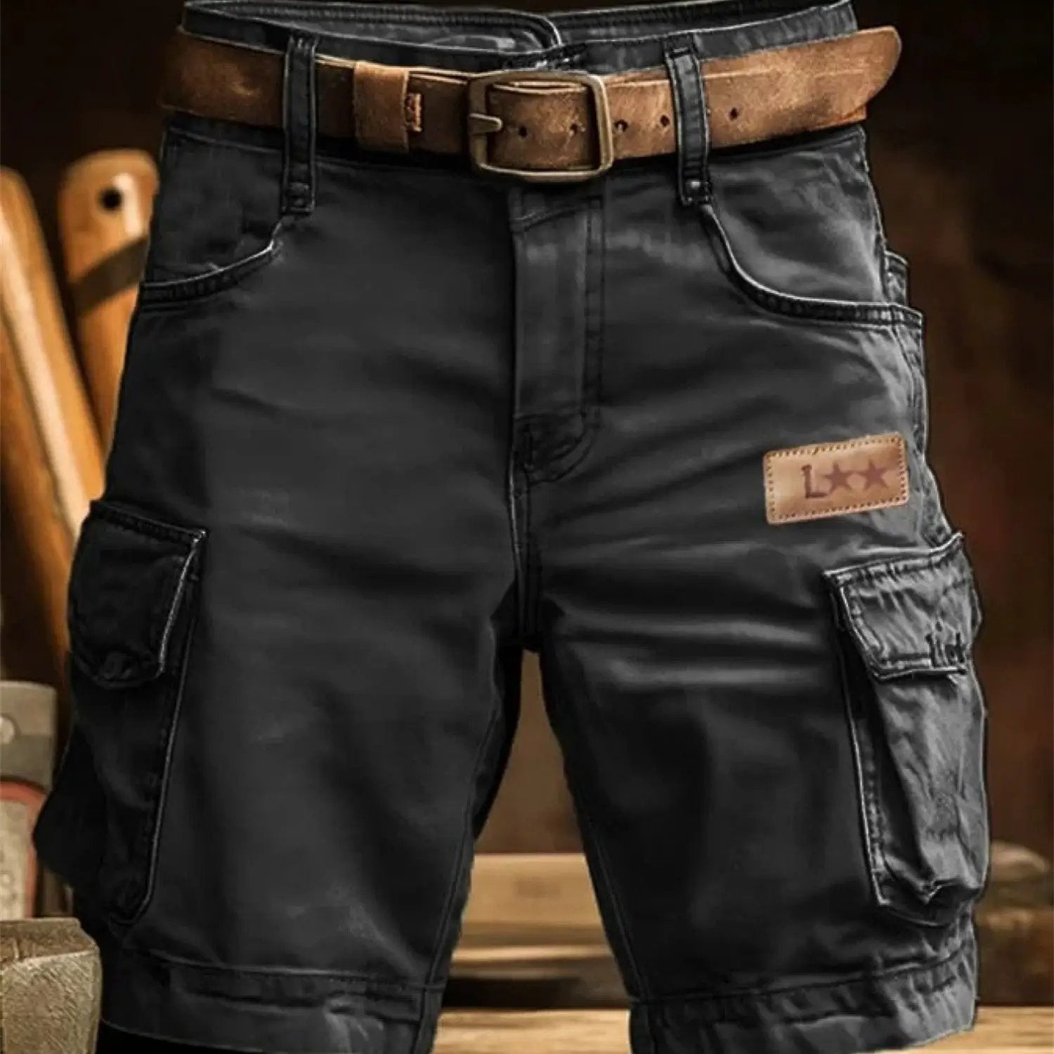Men's Cargo Shorts by GJG Denim
