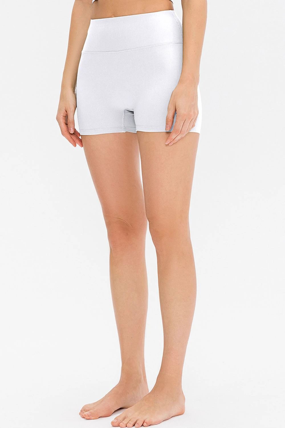 Slim Fit Wide Waistband Sports Shorts by Lady Ros