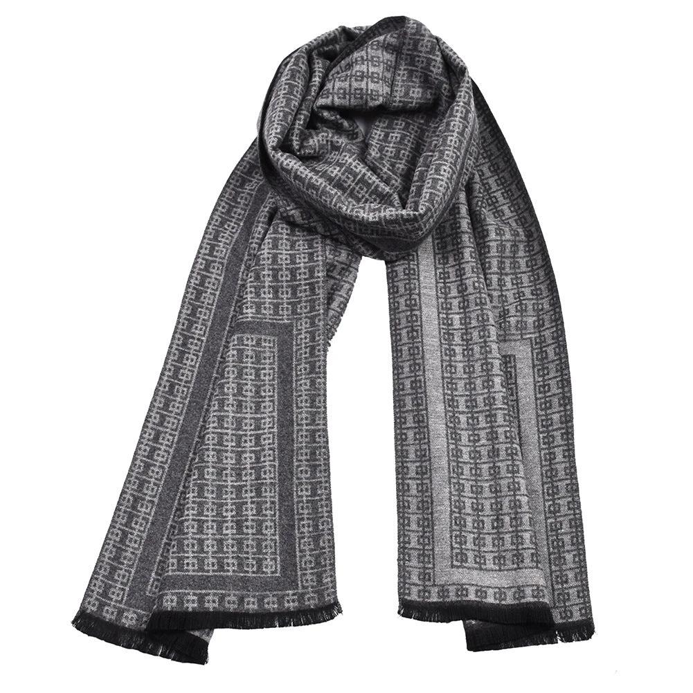 Double-sided Thick Warm Men's Knitted Scarf by GJG Denim