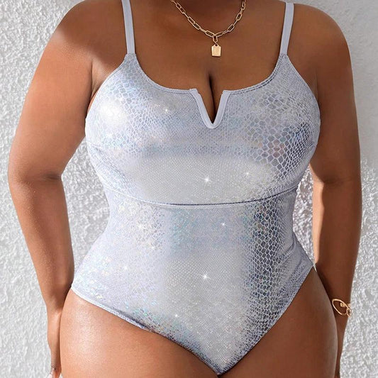 Women's Plus Size Triangle Beach Swimsuit Plus-sized by GJG Denim