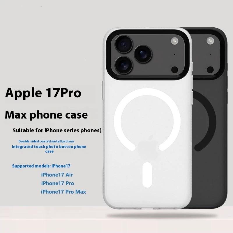 Applicable To 17promax Phone Case New Magnetic Simple Skin Sense Drop-resistant Protective Cover by GJG Denim