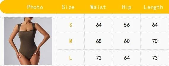 4 Pack Women body suit One Piece Bodycon Unitards Tummy Control Bodysuit Square neck by GJG Denim