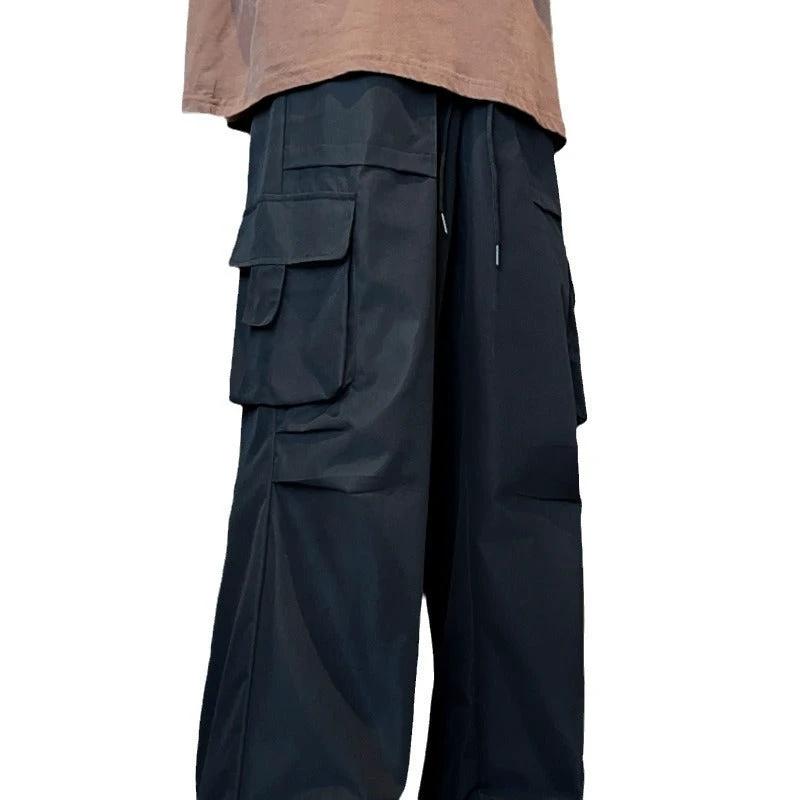 Loose Straight Casual Cargo Pants For Men by GJG Denim
