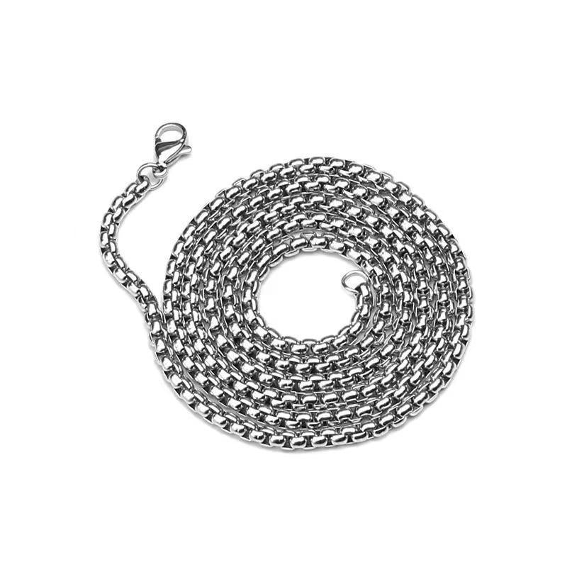 Men's Square Pearl Chain Necklace by GJG Denim