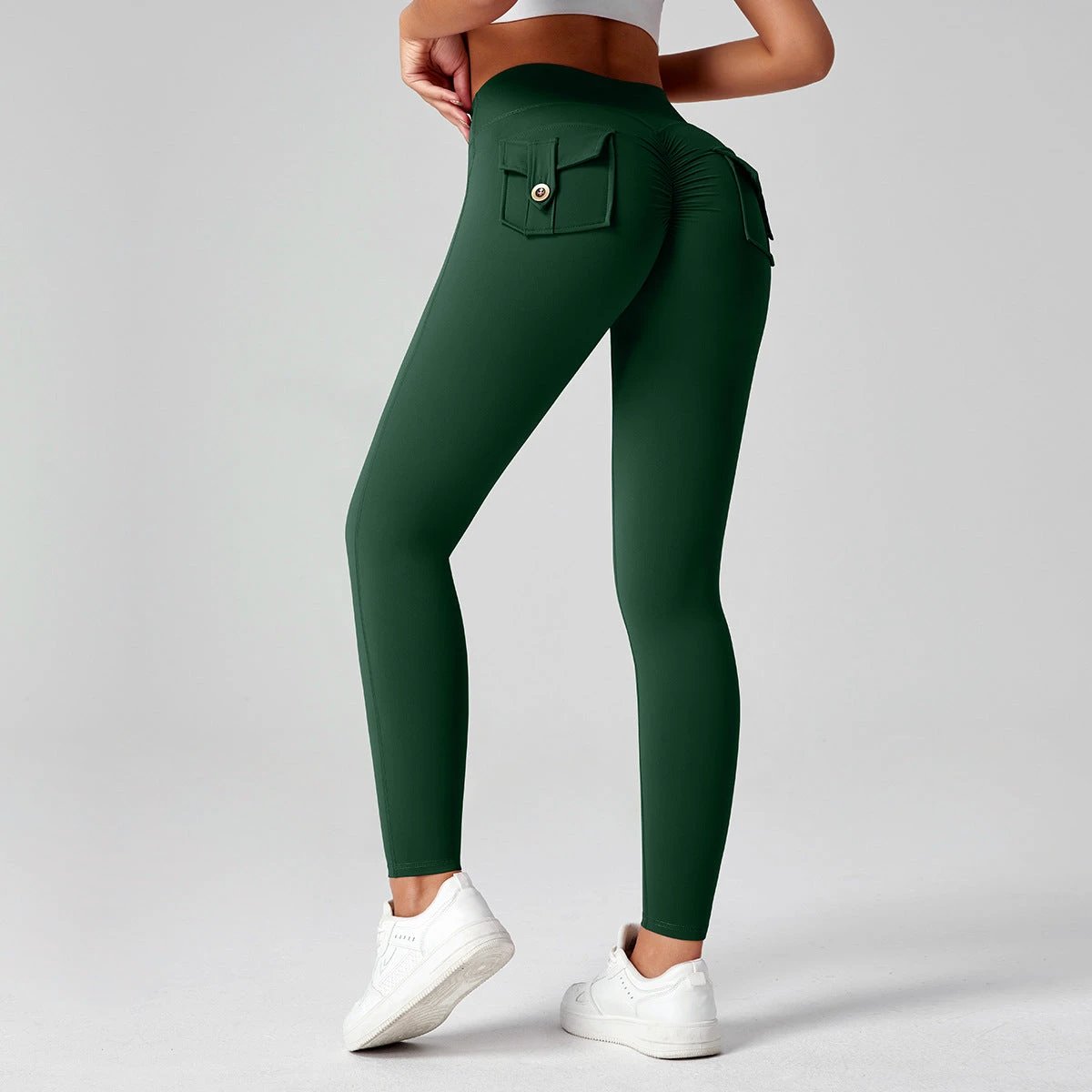 Fitness Yoga Pants For Women High-waisted Butt-lifting Stretchy Form-fitting Workout Tights by GJG Denim
