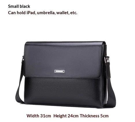 Trendy Men's Business Office And Casual Large-capacity Leather Bag by GJG Denim