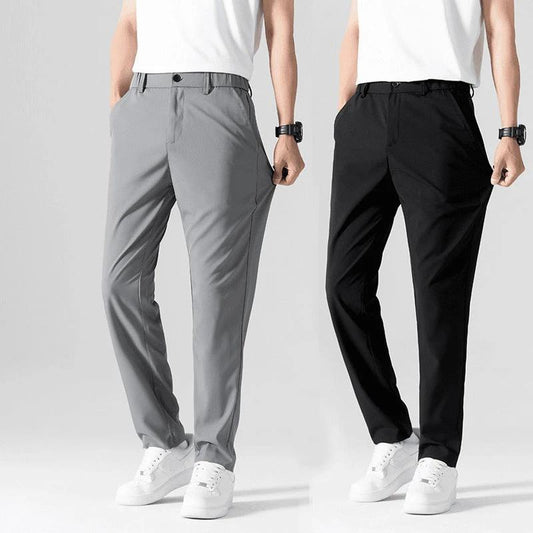 Business Casual Pants Stretch Suit Pants Men's Straight Draping by GJG Denim