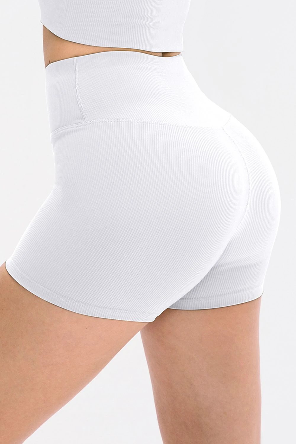Slim Fit Wide Waistband Sports Shorts by Lady Ros