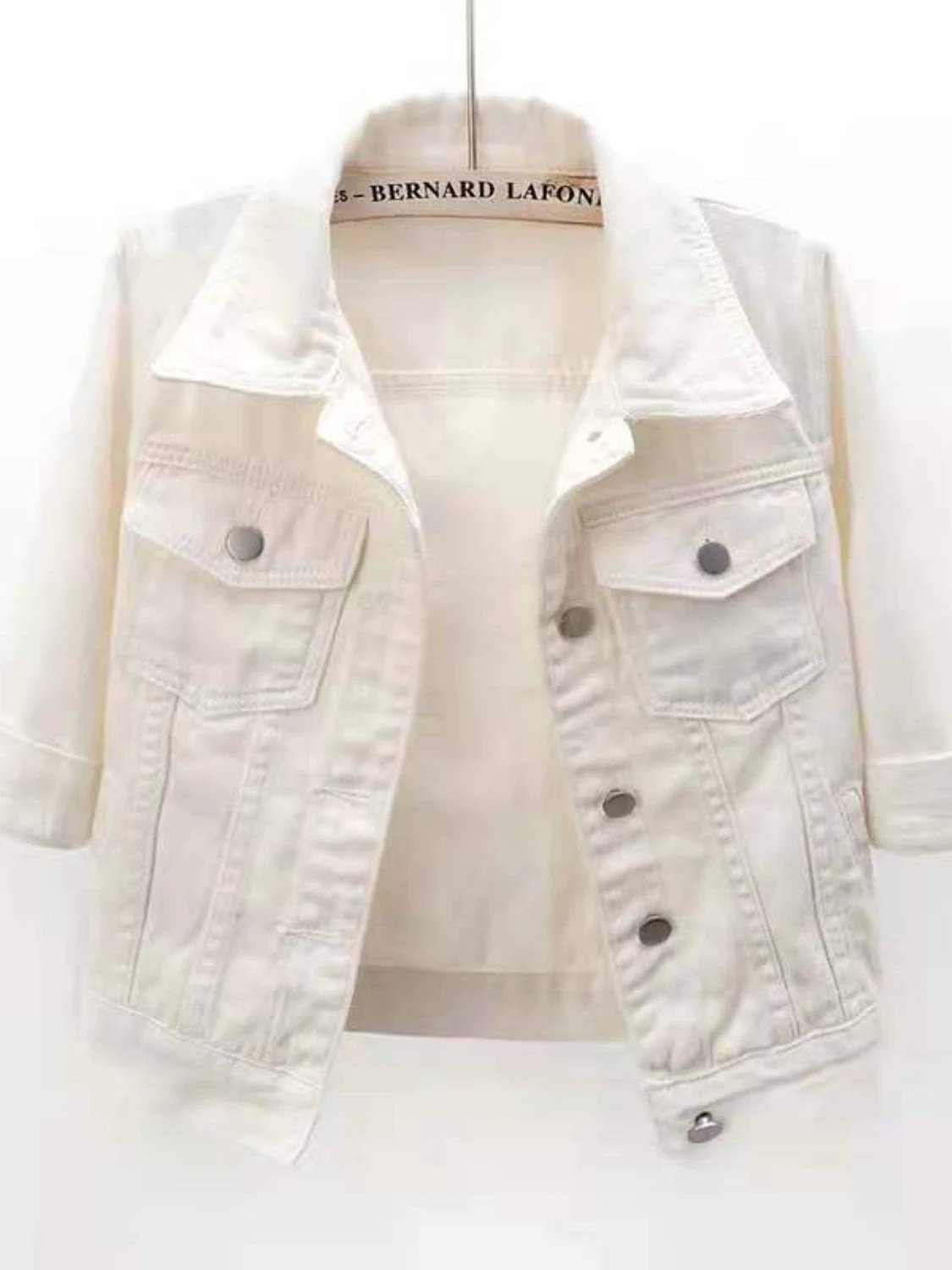 Full Size Cropped Denim Jacket Plus Size by Lady Ros