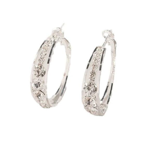 European And American Air Drill Mosaic Women's Earrings by GJG Denim