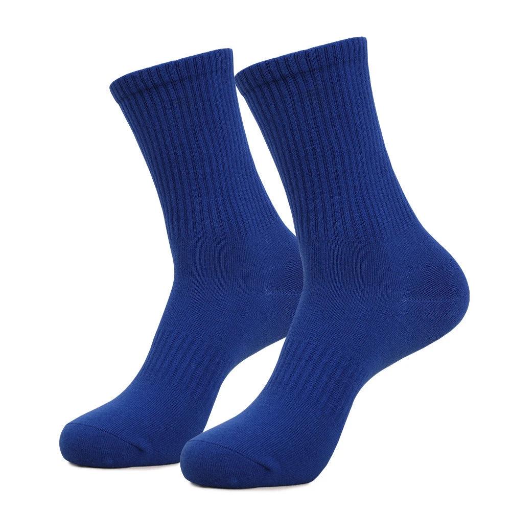 Men's Mid-calf Combed Cotton Athletic Sweat-absorbent Breathable High-pass Non-stuffy Socks by GJG Denim
