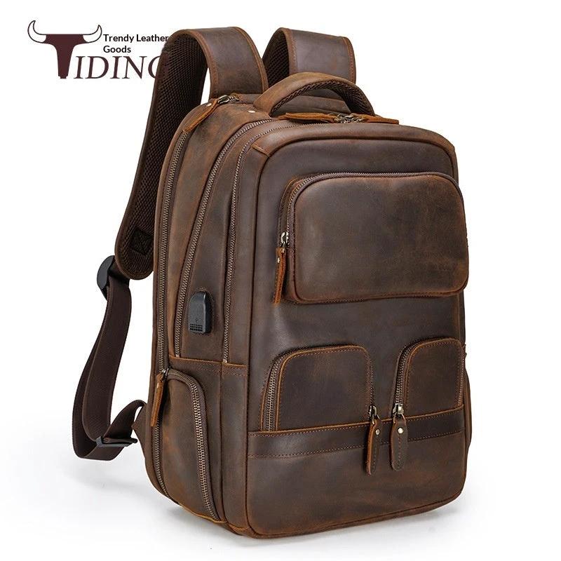 Men's Leather Backpack by GJG Denim