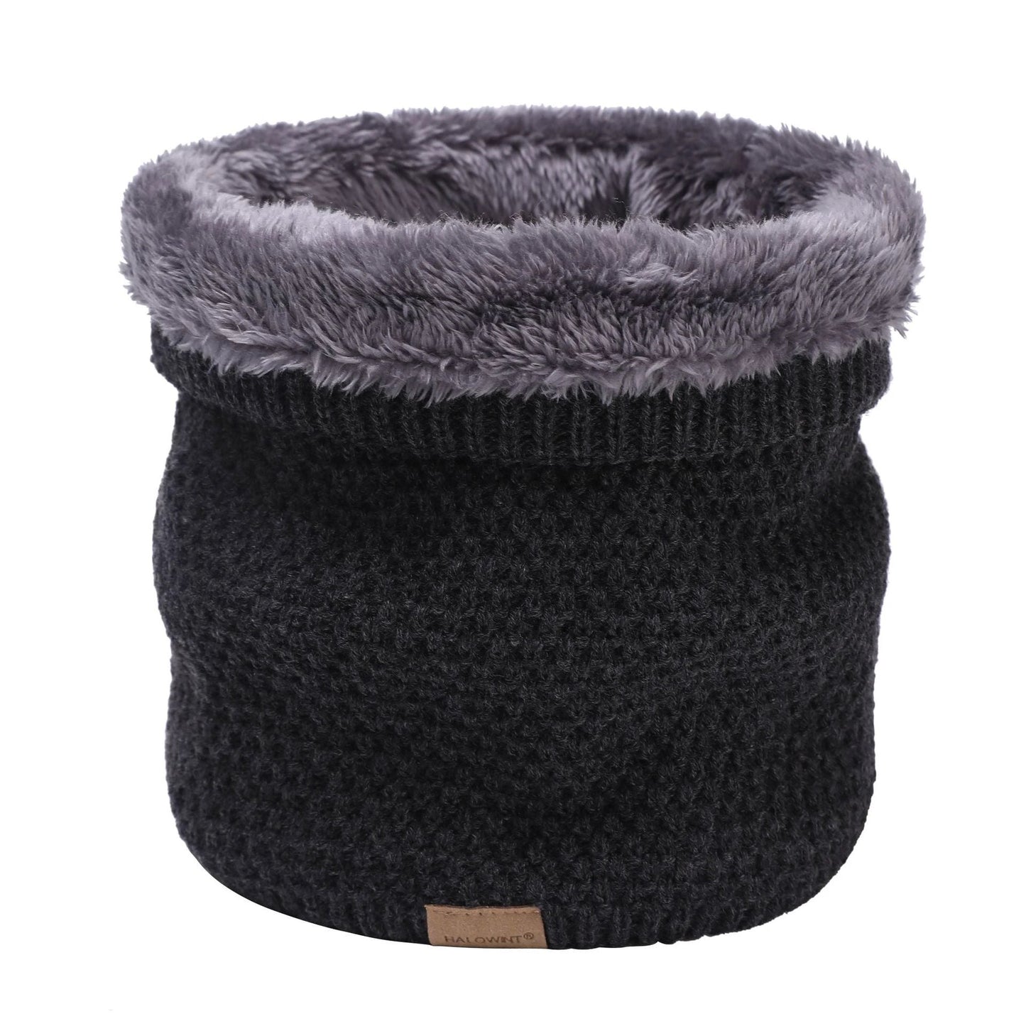 Men's Knitted Velvet Padded Neck Protection Scarf by GJG Denim