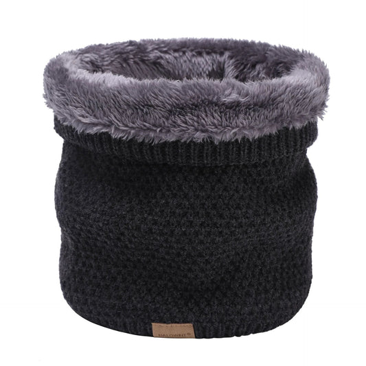 Men's Knitted Velvet Padded Neck Protection Scarf by GJG Denim