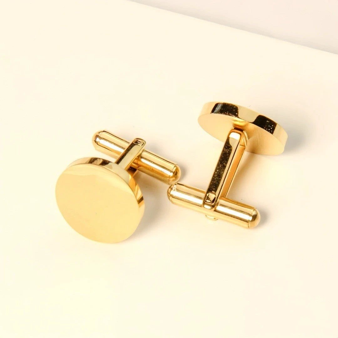 Men's French Simplicity Shirt Cufflinks Glossy 1 Pair by GJG Denim