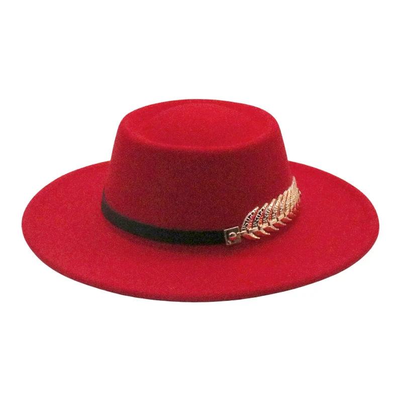 Retro Wide-Brimmed Wool Jazz Hat For Men by GJG Denim