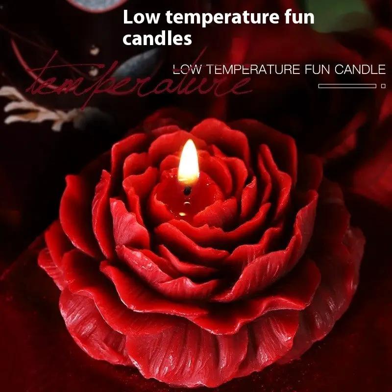 Low Temperature Candles Rose Flower Fragrance by GJG Denim