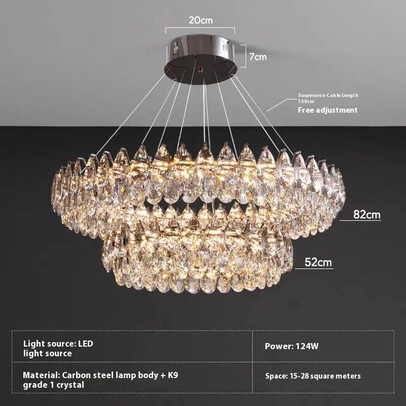 Crystal Modern Room French Villa Chandelier by GJG Denim