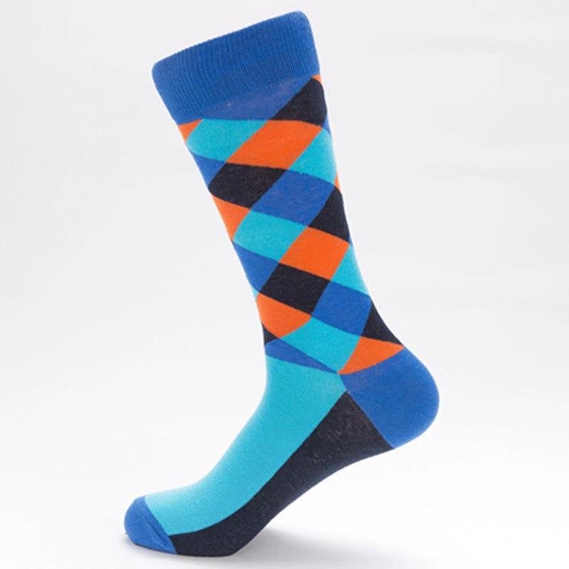 Men's Color Diamond Lattice Socks by GJG Denim