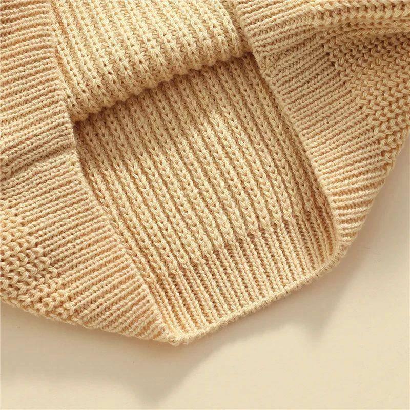 Girls' Solid Color Crew Neck Casual Sweater by GJG Denim
