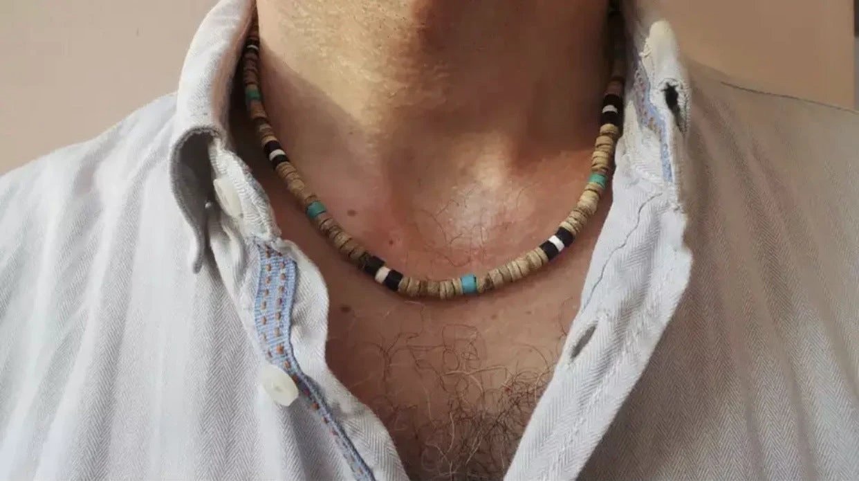 Beach Bohemian Necklace For Men by GJG Denim