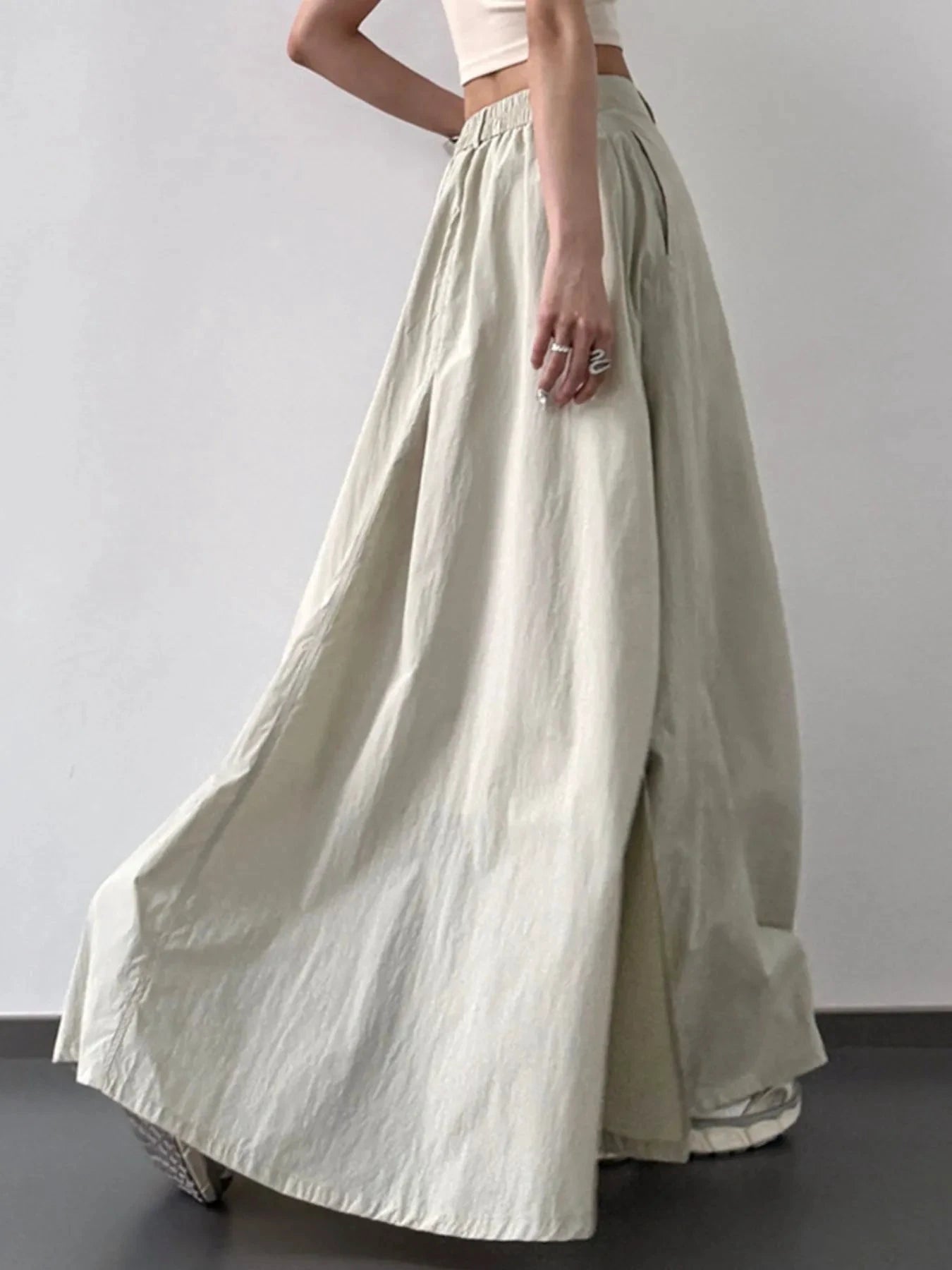 High Waist Slit Maxi Skirt by Lady Ros