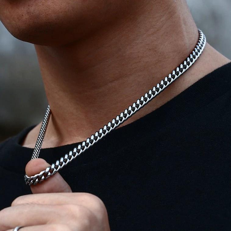 Titanium Steel Cuban Chain For Men by GJG Denim