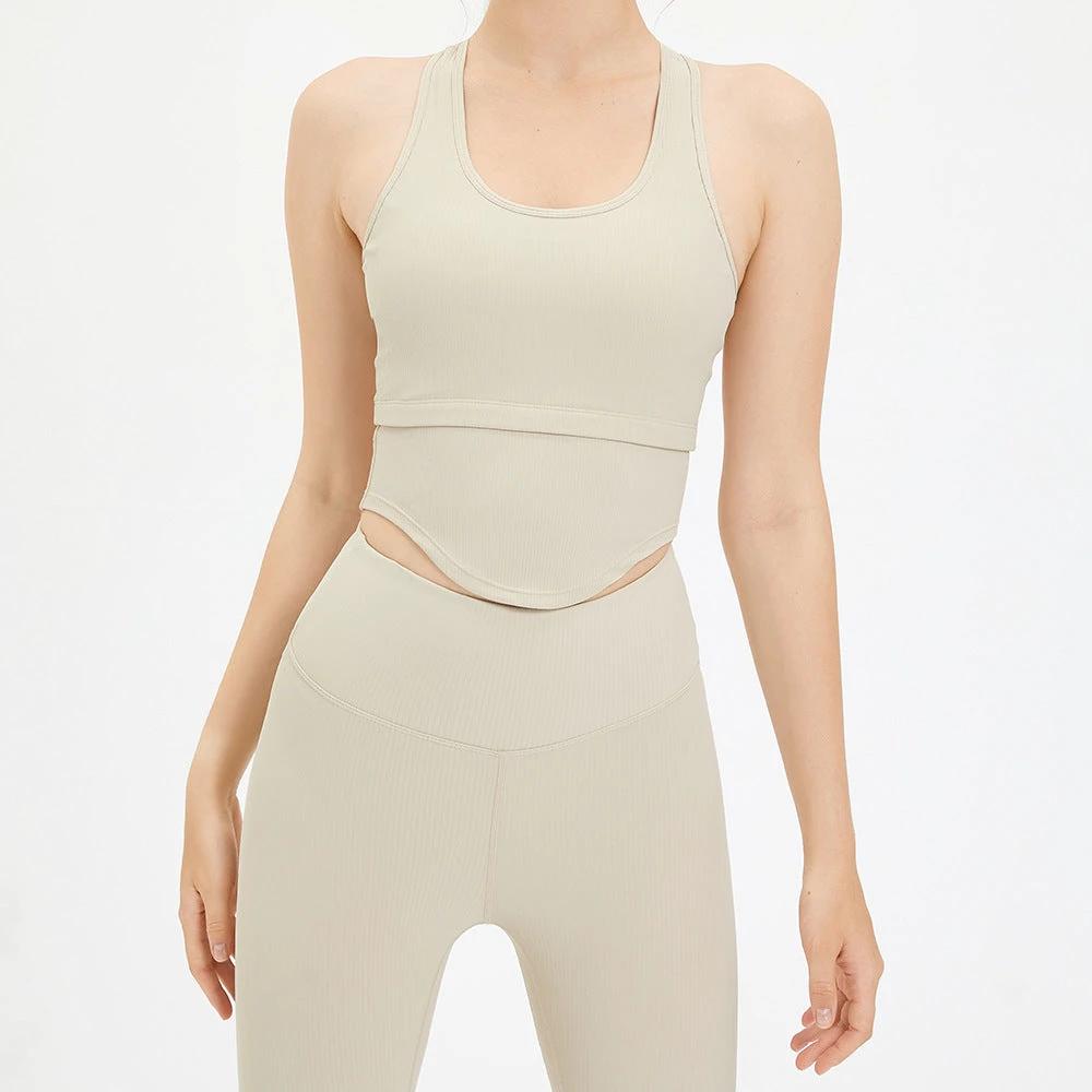 U-shaped Breathable Exercise Tank Top by GJG Denim
