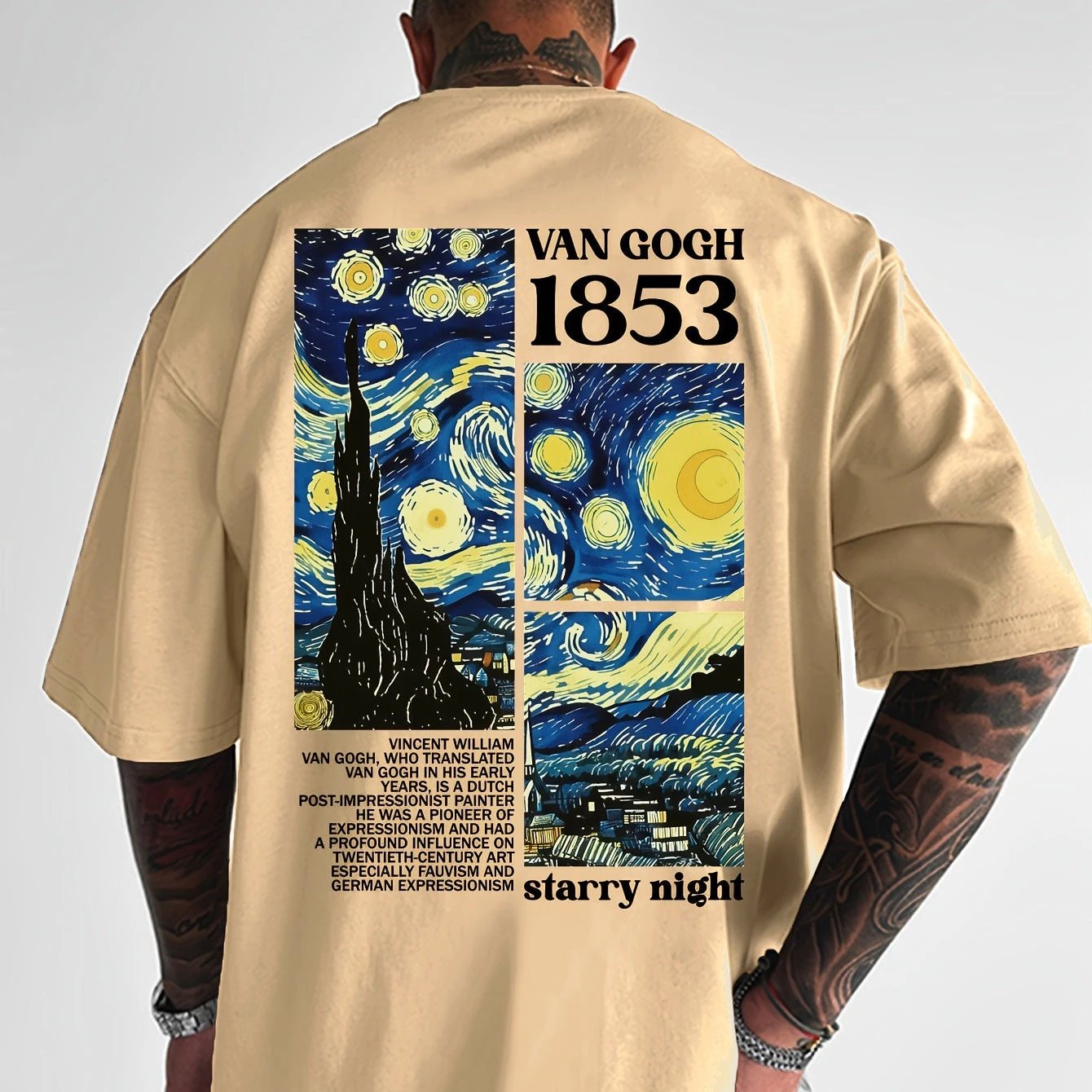 Printed Round Neck Short Sleeve T-shirt by GJG Denim