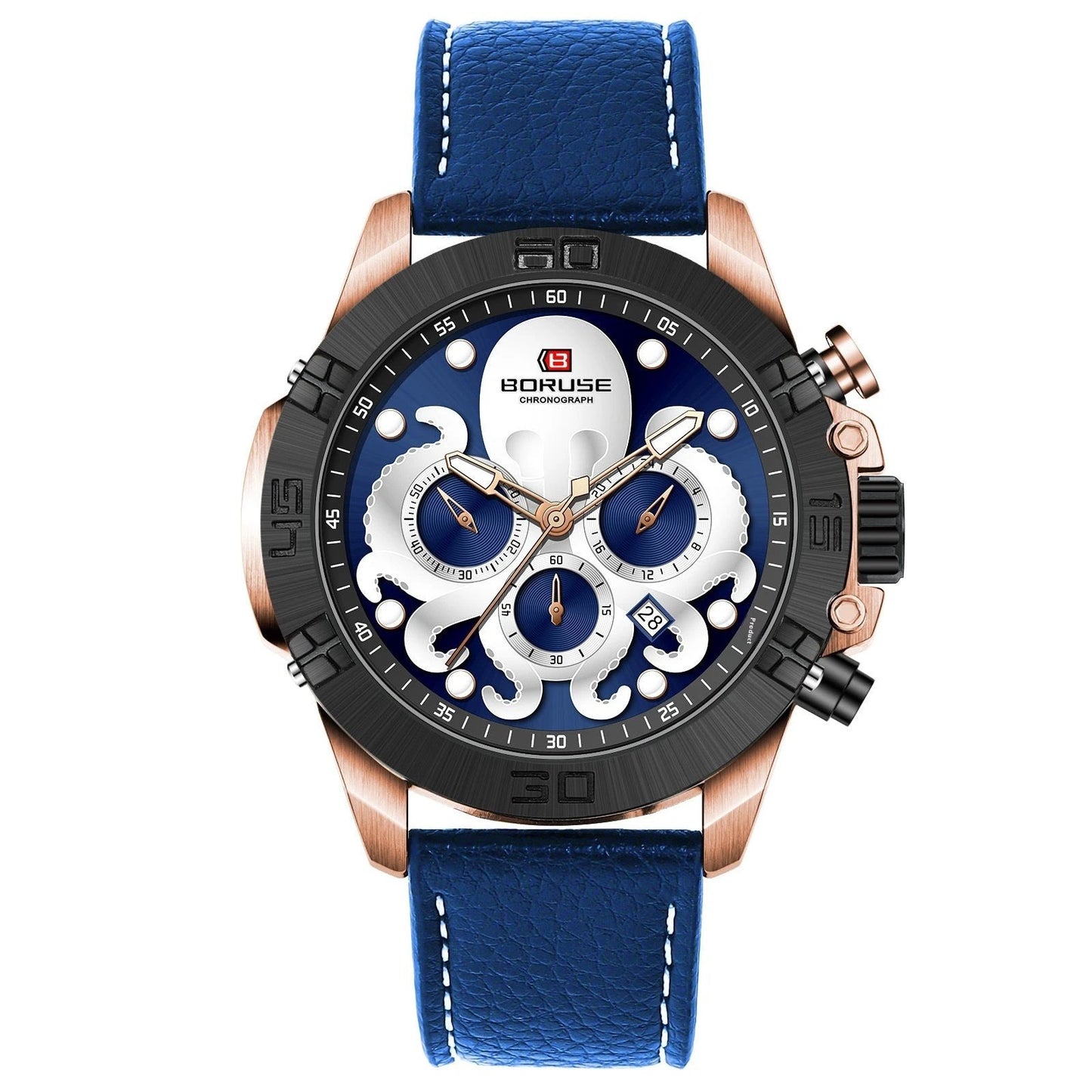 Men's Octopus Waterproof Luminous Quartz Watch by GJG Denim