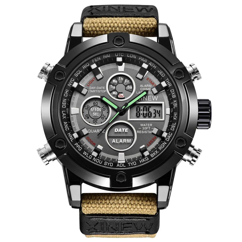 Men's Fashion Belt Multi-functional Watch by GJG Denim