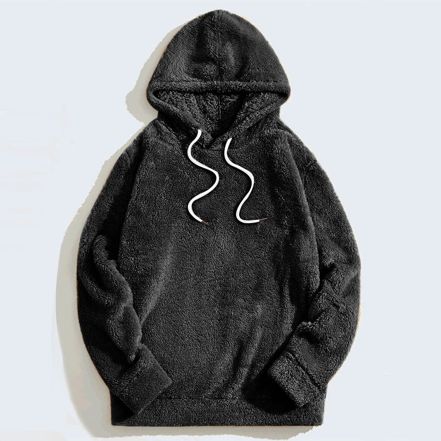 Men's Thick Double-sided Casual Loose Long-sleeved Hooded Sweater by GJG Denim