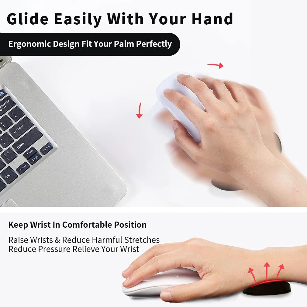 Ergonomic Mouse Wrist Rest Mouse Pad Silicon Gel Non-Slip by GJG Denim