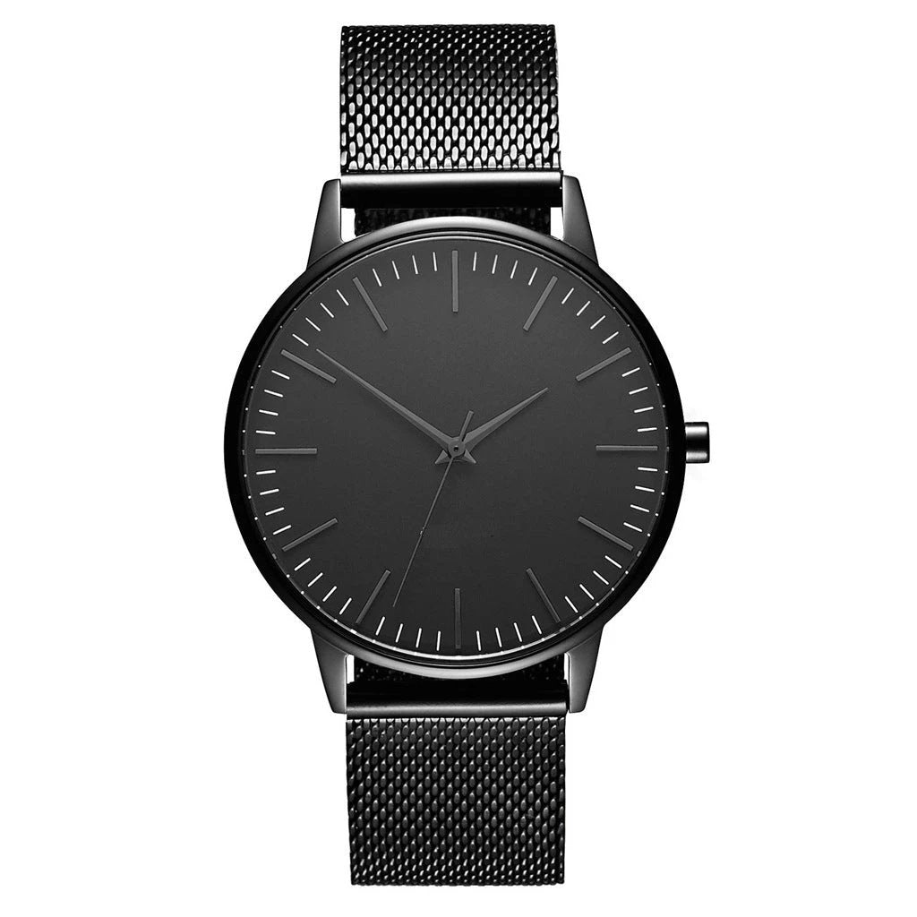 Casual Ultra-thin Fashion Quartz Watch With A Metal Mesh Band For Men by GJG Denim