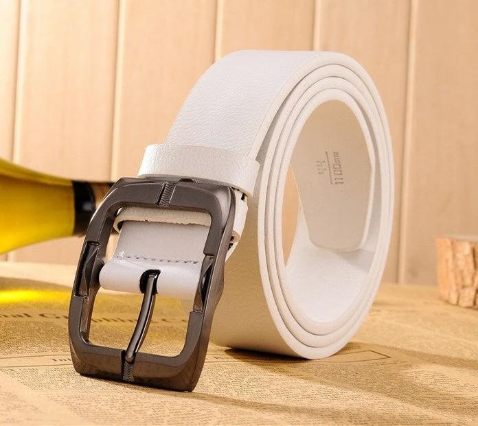 Men's Belts Leather Pin Buckle Belt by GJG Denim