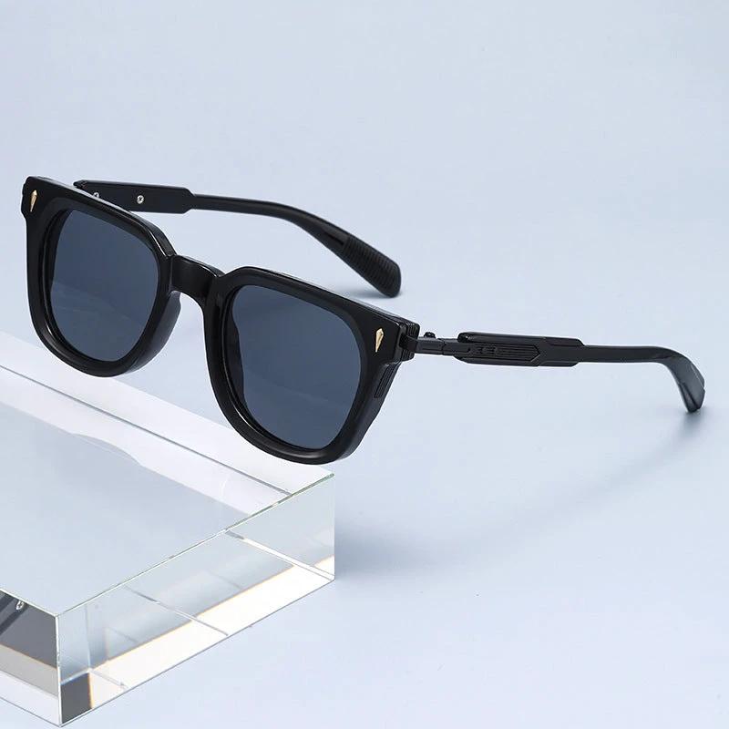Men's Fashionable Square-frame Metal Sunglasses by GJG Denim